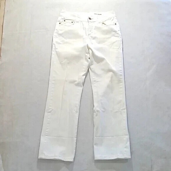 Dkny Denim - DKNY Jeans women's size 8 white Distress jeans